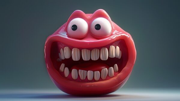 A photo of a happy and funny Pixar style cartoon character