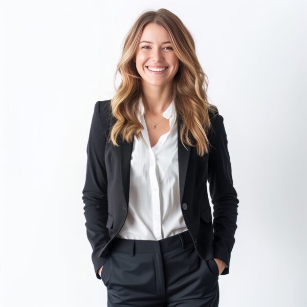 An image of a white female executive in a suit