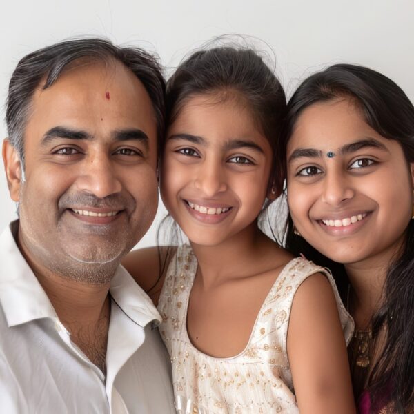 Happy Indian family photo