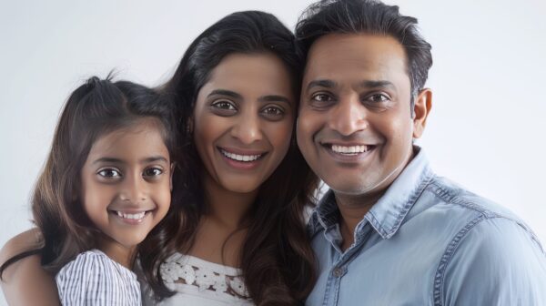 Image of a cheerful Indian family