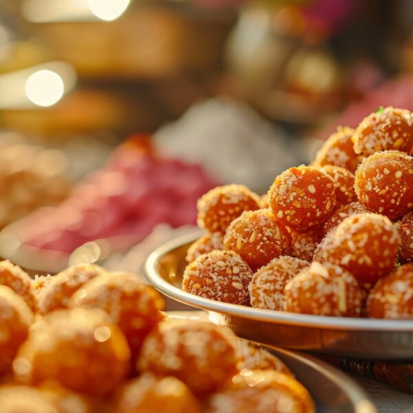 Photo capturing mouthwatering Indian confections