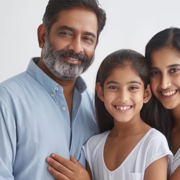 Photo of a joyful Indian family