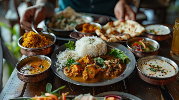 Picture of mouthwatering Indian food