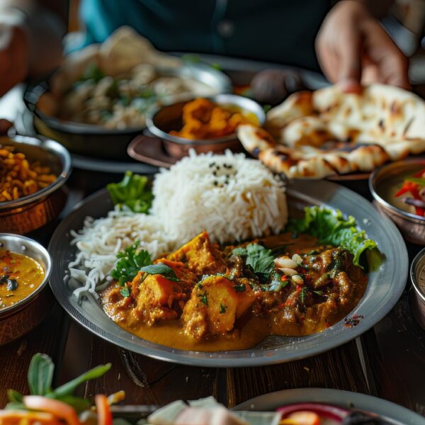 Picture of mouthwatering Indian food