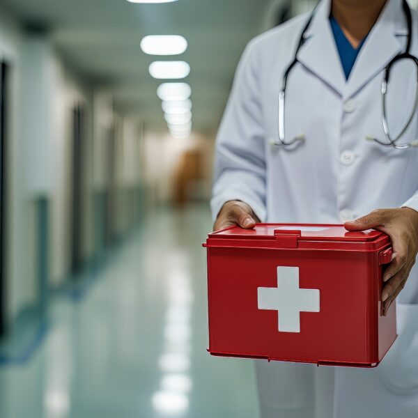 Free pic download medical practitioner holding a first aid kit