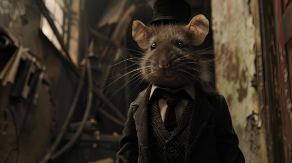 Free picture download of a funny mafia rat