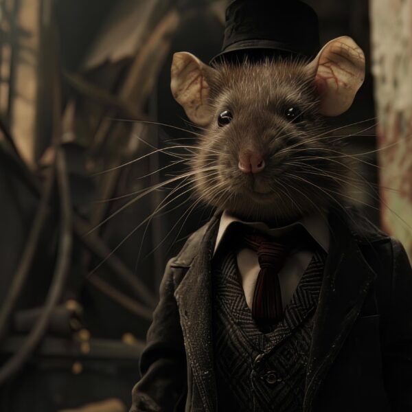 Free picture download of a funny mafia rat