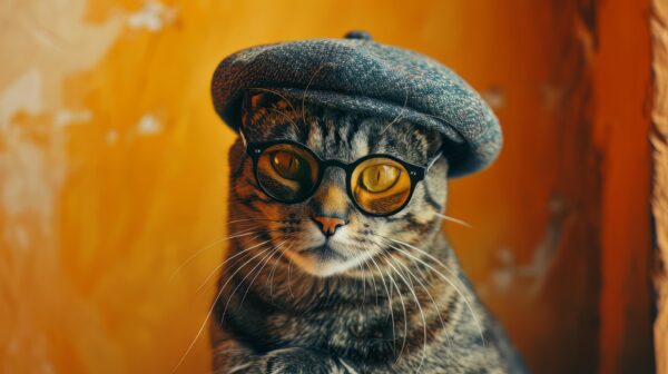 Free snapshot download showing a cat with a cap and goggles vibing